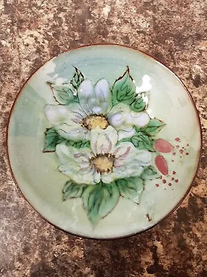 Buy Vintage Chelsea Pottery Wall Hanging Footed Bowl Hand Painted Clematis 7  • 12£