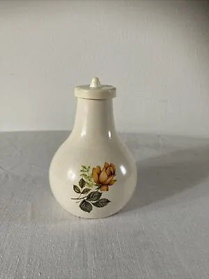 Buy Vintage New Devon Pottery Newton Abbot Yellow Rose Vinegar Pot RARE • 6£