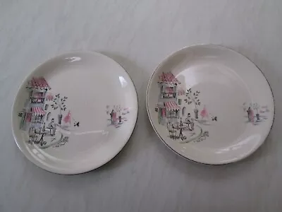 Buy Alfred Meakin Small Dinner Plates In The Montmartre / Paris Cafe Scene Design X2 • 16£