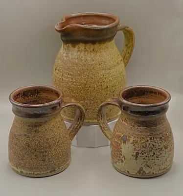 Buy Gods Hill Pottery Studio Rustic Jug With A Pair Of Mugs Excellent Condition • 35£