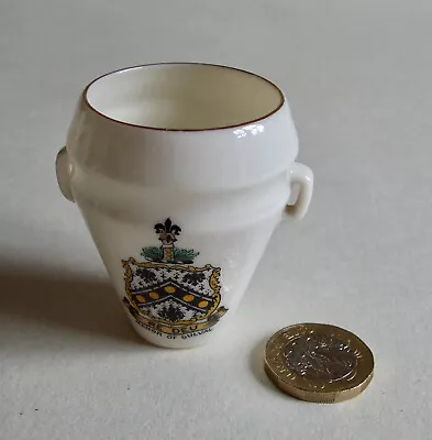Buy Antique Vase Goss Crested China Ware Manor Of Gulval Coat Of Arms 55mm • 9.99£