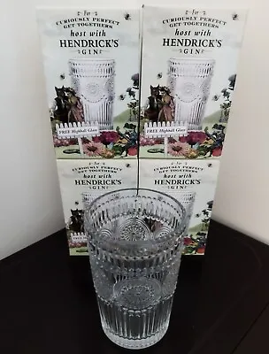 Buy Set Of 4 Hendricks Gin Highball Crystal Cut Glass Tumbler Flora  New Boxed • 25£