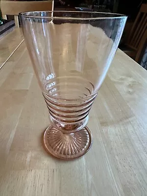 Buy Vintage 1950’s Pink Depression Glass Water, Iced Tea Goblet 6 5/8 Inches 16 Oz. • 7.58£