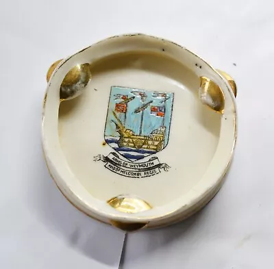 Buy The Coronet Ware Crested Ware Dish With Weymouth Coat Of Arms • 4.49£