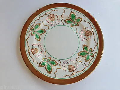 Buy Grays Pottery Hanley England Hand-Painted H8602 Leaves Gold 10-1/2  Dinner Plate • 9.42£