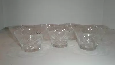 Buy Lot Of 7 Clear Cut Punch Glass Custard Bowls  Vintage Kitchen Glassware  • 17.25£