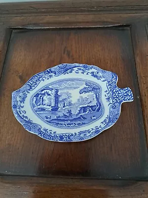 Buy  Spode, Blue And White, Italian Pattern, Leaf Shaped Dish • 9£