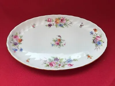 Buy Minton Marlow Oval Fluted Bone China Dressing Table Trinket Tray Dish 21.5cm • 10£
