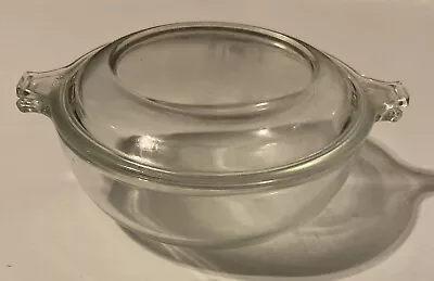 Buy Vintage PYREX #019 Clear 20 Oz Baking Casserole Dish With Handles & Lid #681 USA • 11.88£