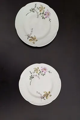 Buy Crown Staffordshire Floral Scaloped Wavy Edge Tea Plate X 2 • 6.99£