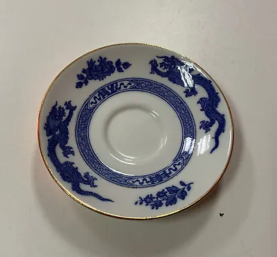 Buy Royal Cauldon China Blue & White Dragon Saucer Vintage • 2.99£