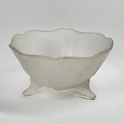 Buy Lancaster Kay Satin Glass Bowl 3 Toed 7  Vintage Depression Glass 1930s • 33.18£