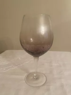 Buy PIER 1 Amethyst Purple Crackle Wine Glass 12 Oz.  9  T • 16.97£