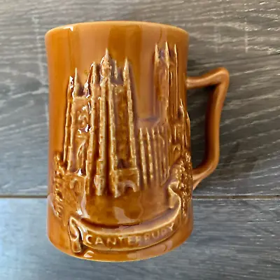 Buy Withernsea Pottery Mug Canterbury Cathedral Brown • 8.99£