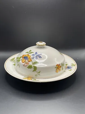 Buy C. Ahrenfeldt Limoges Round Covered Butter Dish Discontinued 1930 *No Strainer • 35.99£