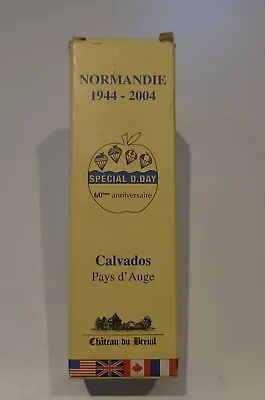 Buy D Day 60thCommemorative  Bottle Calvados Original Box. No Alcohol Bottle And Box • 7£