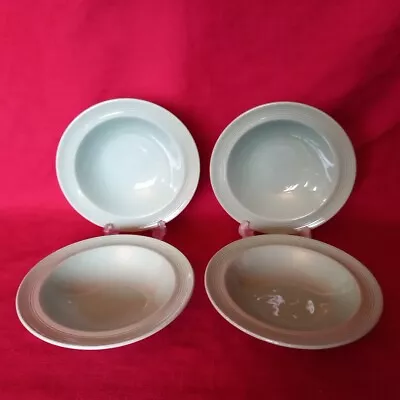 Buy SET OF FOUR VINTAGE 1940s WOODS WARE GREEN BERYL DISHES/BOWLS • 9.99£