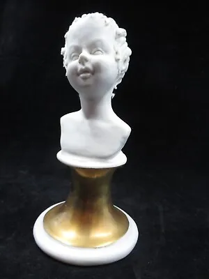 Buy Vintage Signed Capodimonte Small Porcelain Bisque Parian Ware Bust Little Girl • 61.64£
