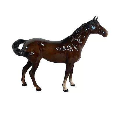 Buy Beswick England Large Bay Horse Swish Tail Figurine Glossy Thoroughbred • 89.77£