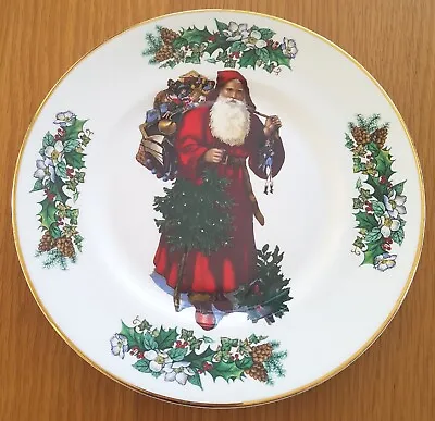 Buy Fenton Bone China  Father Christmas  Plate - 21cm/8ins -  In Excellent Condition • 5£