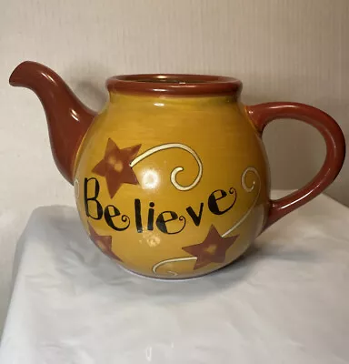 Buy 2005 Lang Redware Believe Teapot - By Winget & DiPaolo • 8.50£