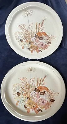 Buy 2 X Poole 26cm Pottery Summer Glory Pattern Dinner Plate Astral Shape #4 • 11.95£