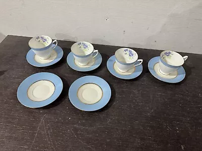 Buy Vintage 10 Piece Royal Albert Fine Bone China Tea Set Blue Retro • 6.40£