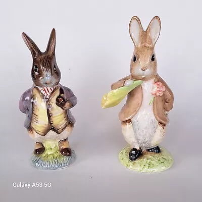 Buy Royal Albert Beatrix Potter Figs Mr Benjamin Bunny & Benjamin Ate A Lettuce Leaf • 14£