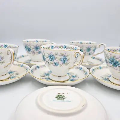 Buy Tuscan Fine English Bone China, 'Love In The Mist' Design 5 Cups, 6 Saucers • 16.31£