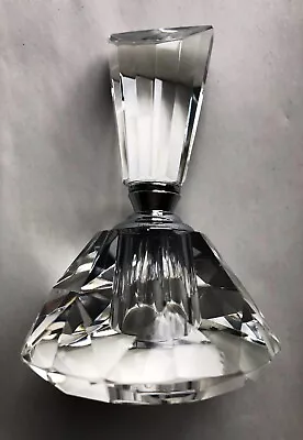 Buy NEW Art Deco Style Crystal Cut Glass Perfume Scent Bottle With Dipper In Box • 20£