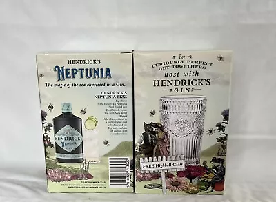 Buy 4 X Hendrick's Gin Highball Crystal Cut Glass Tumbler Heavy Base NEPTUNIA • 20.29£