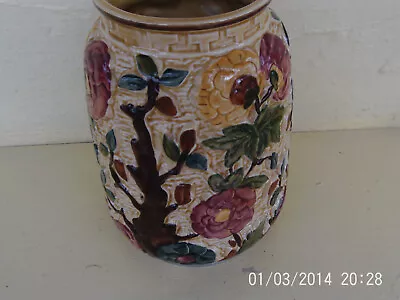 Buy Retro Vase By H&j Wood Stafford England Hand Painted Indian Tree Design 7  High • 7.99£