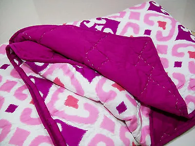 Buy Pottery Barn Teen Multi Colors Pink Purple Gemma Ikat Twin Quilt New • 102.29£