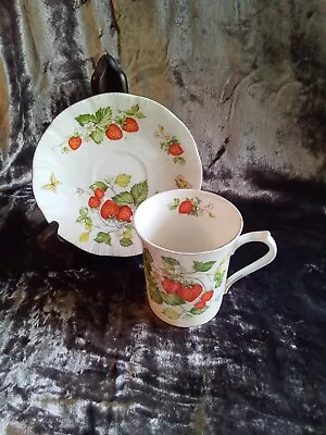 Buy Queens Rosina China Co Virginia Strawberry Coffee Can And Saucer Set • 9£