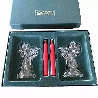Buy Wedgwood Angel CandleHolder One Pair Crystal With Candles • 23.72£