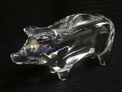 Buy Baccarat French Clear Abstract Crystal Glass Large PIG Ornament - Chipped Ear • 50£