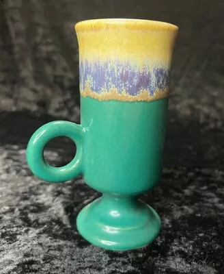 Buy Padilla Irish Coffee Mug Turquoise Yellow Lavender Pottery • 14.39£