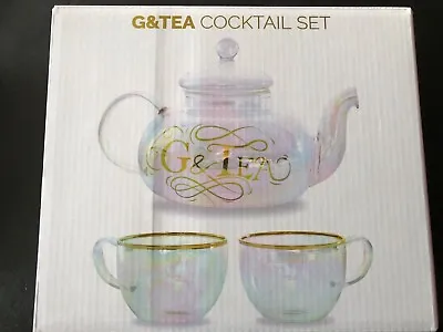 Buy G&Tea Rainbow Glass Teapot Cocktail Set With Filter Plus Free Set Of Infusions • 24.50£