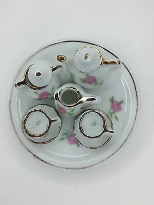 Buy NEW 10pc Dolls House Miniature China Dinner Service Set 1:12 Scale Flower Design • 5.99£