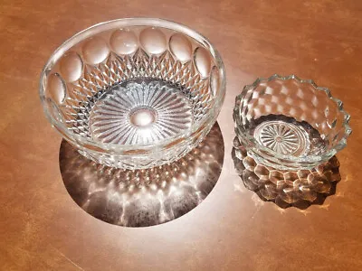 Buy Vintage Clear Glass Serving Bowls • 7.72£