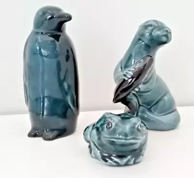 Buy Poole Pottery Otter With Fish Penguin & Frog • 15£