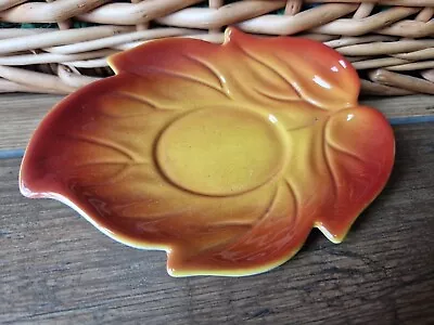 Buy Vintage Carlton Ware Hand Painted Small Autumnal Leaf Trinket Dish Plate • 4£