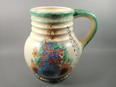 Buy Wadeheath  Flaxman Ware Jug With Hand Painted Floral Decoration  No. 94 • 34.99£