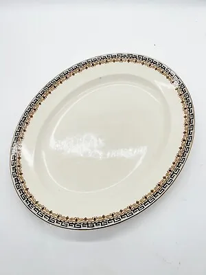 Buy Vintage Burleigh Ware Greek Key Pattern Serving Tray Meat Plate Platter • 22.99£