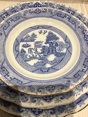 Buy Corona Ware Willow Plate Set Of 4 Blue • 9.99£