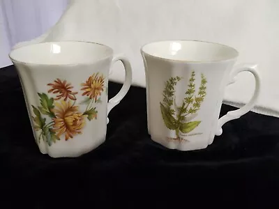 Buy TWO Royal Grafton Mugs Fine Bone China Cups Made In England  Nice Floral Designs • 13.28£