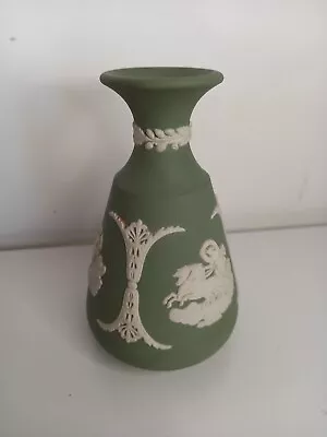 Buy Wedgewood 79 Posey Vase Green Jasperware Height 5in • 11.67£