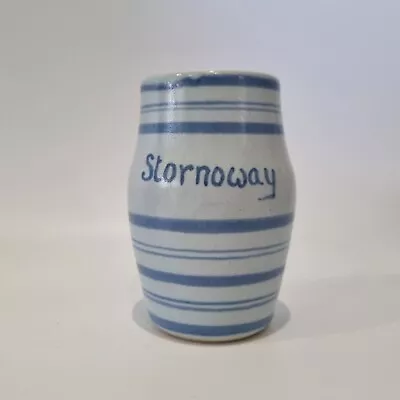 Buy Vintage Grey White Blue Stornoway Buchan Scottish Pottery Stoneware Bud Vase 4  • 20.43£