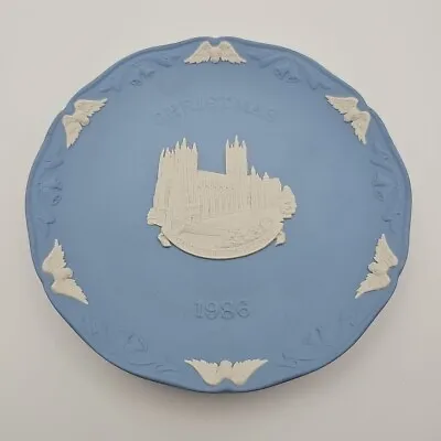 Buy Wedgwood Christmas Plate 1986 Canterbury Cathedral BlueJasper ExcellentCondition • 9.99£