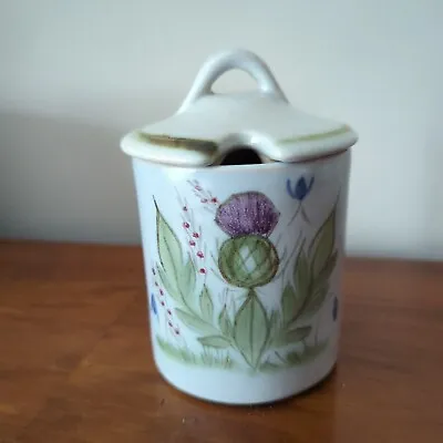 Buy Portobello Pottery Buchan Made In Scotland Thistle Pattern Lidded Jam Honey Pot • 12.50£